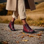 Bottines confort pieds sensibles modèle CASTING en cuir couleur BORDEAUX