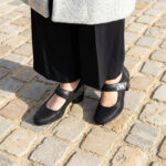 Trotteur femme cuir modèle connie en cuir noir