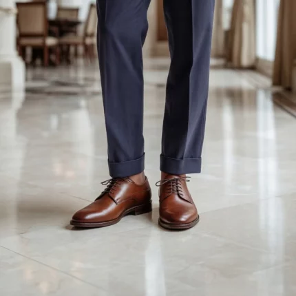 Derbies homme couleur acajou