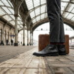 Bottines homme en cuir noir