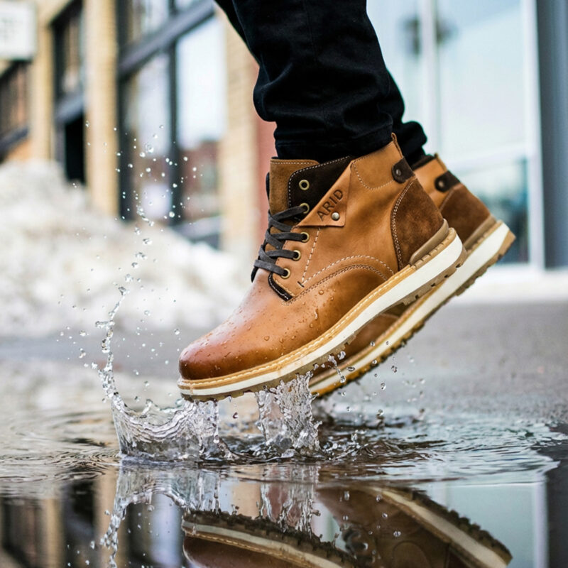 Chaussures montantes homme cuir modèle RAHAN couleur cognac