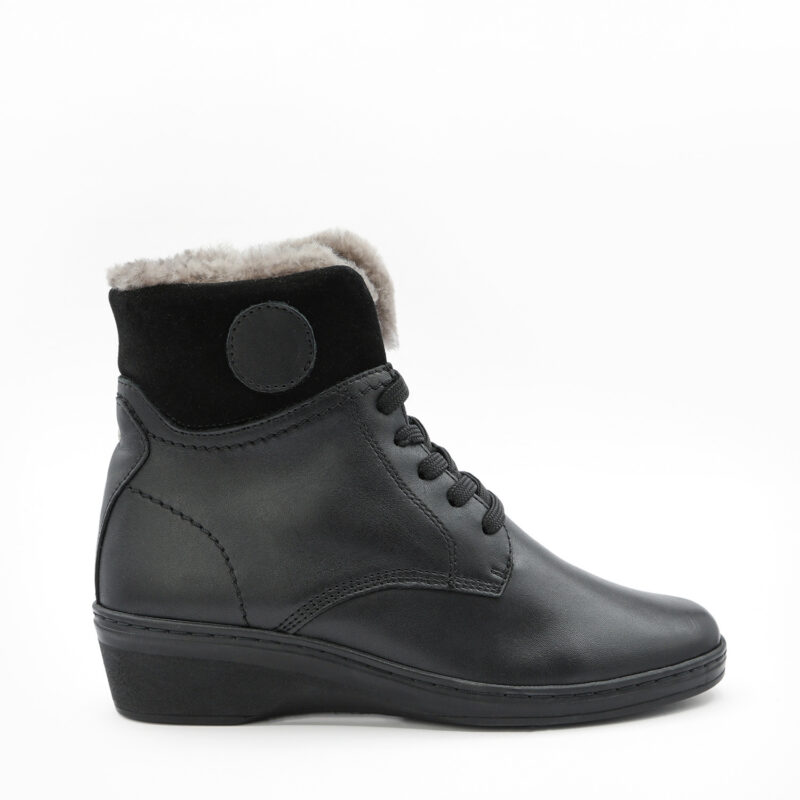 CIGALE, des bottines chaudes femme hiver en noir