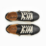 DOLORES, des sneakers léopard femme en cuir de la collection REBELLES chez ARIMA, vue de dessus