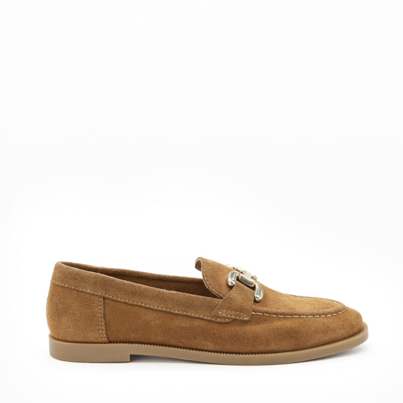 DUNA, un mocassin femme cuir très souple de couleur velours cognac de la collection REBELLES chez ARIMA