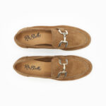 DUNA, un mocassin femme cuir très souple de couleur velours cognac de la collection REBELLES chez ARIMA, vue de dessus