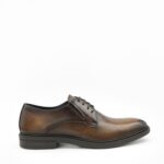 EDRAN, Derby homme marron en cuir