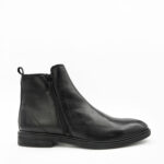 EVAN, des Bottines homme avec fermeture éclair sur le côté, en cuir noir