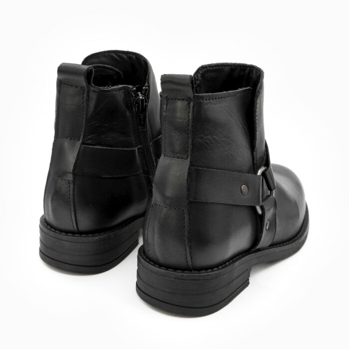 LOFT, des boots femme cuir de la collection REBELLES chez ARIMA, vue de trois quarts arrière