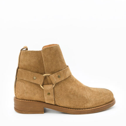 LOFT, des boots daim beige femme de la collection REBELLES chez ARIMA, vue profil