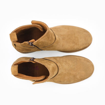 LOFT, des boots daim beige femme de la collection REBELLES chez ARIMA, vue dessus