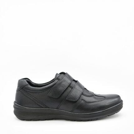 ORFEON, des chaussures homme pour pieds larges en cuir noi