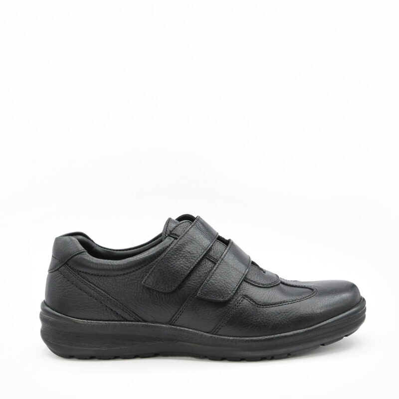 ORFEON, des chaussures homme pour pieds larges en cuir noi