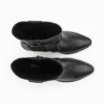 Santiag pour femme en cuir noir de la collection REBELLES chez ARIMA, vue de dessus