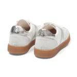 Baskets chics femme en cuir vue 3-4 arrière