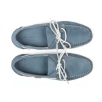 Chaussures bateau en cuir jean