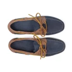 Chaussures bateau en cuir marine marron