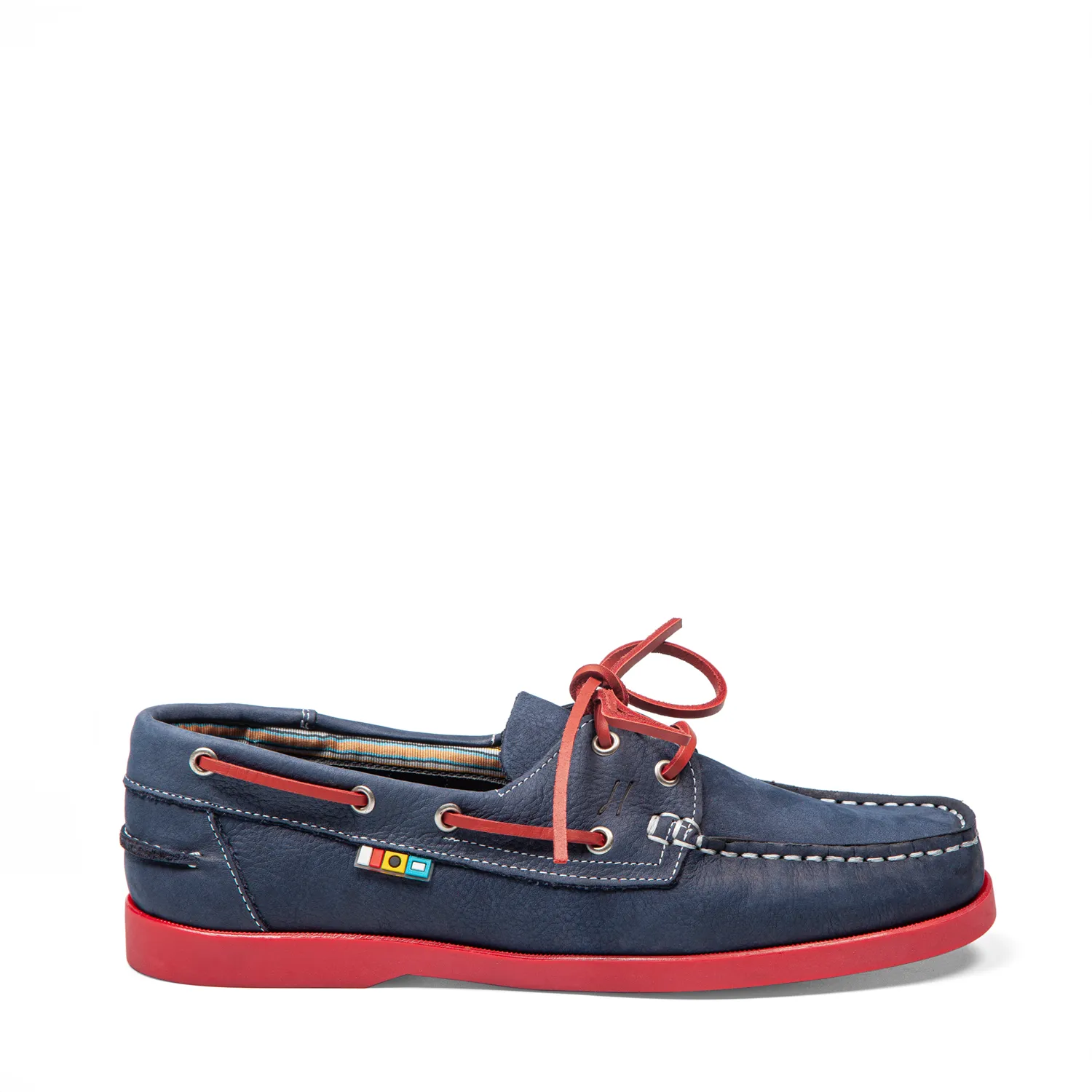 Chaussures bateau HIPMOUTH MARINE ROUGE 01 bd Chaussures bateau en cuir marine rouge