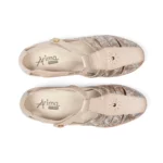 Sandales confort femme cuir couleur nude vue de dessus