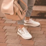 Baskets cuir femme avec fermeture éclair