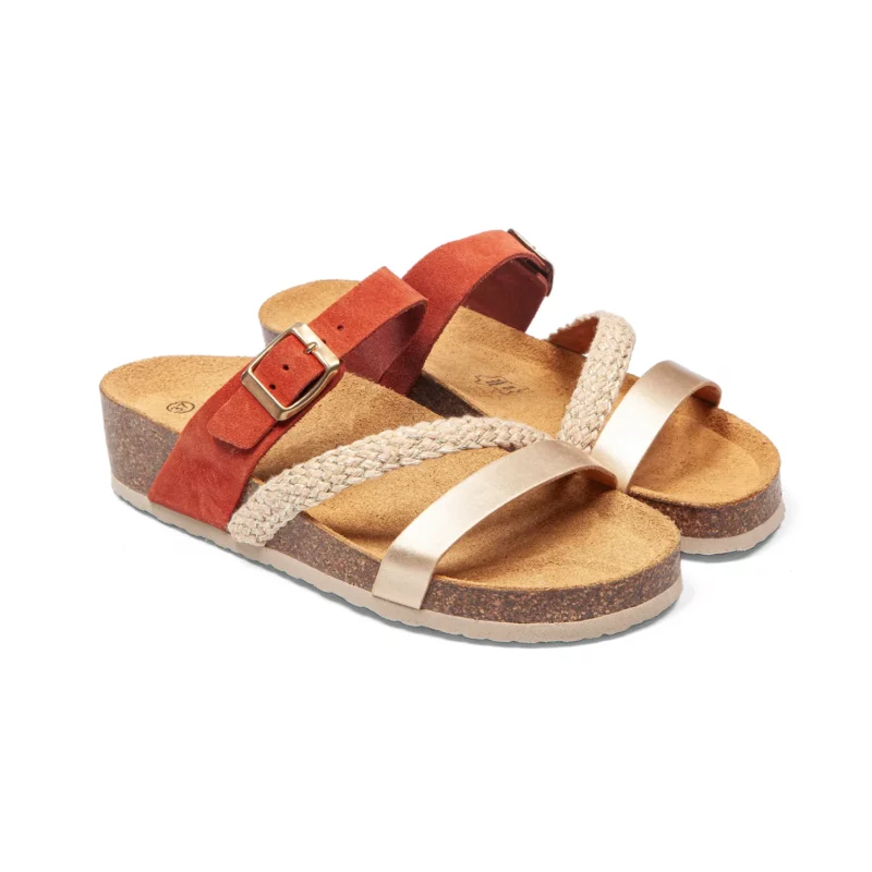 Mules à brides pour femme vue de 3-4 avant