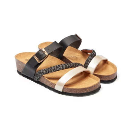 Mules à brides pour femme vue de 3-4 avant