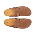 Sabots en cuir souple pour homme vue de dessus