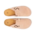 Sabots en cuir souple pour femme vue de dessus