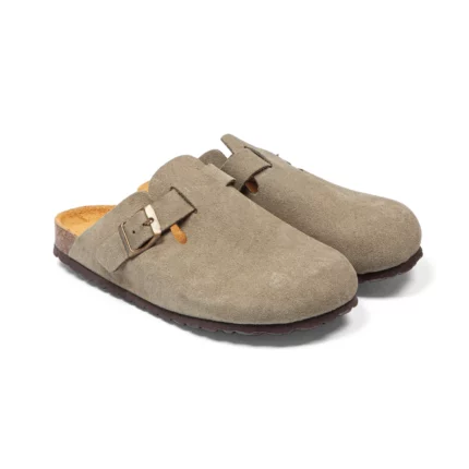 Sabots en cuir souple pour homme vue de 3-4 avant