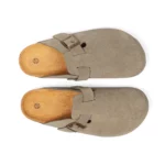 Sabots en cuir souple pour homme vue de dessus