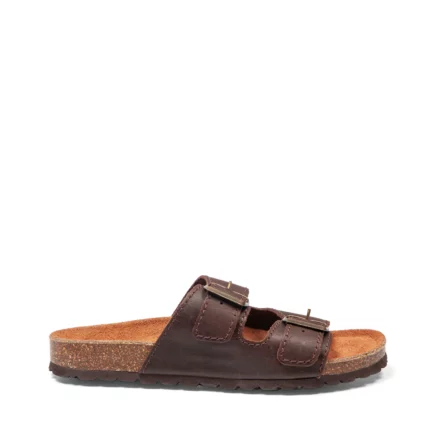 Mules à double brides vue de profil