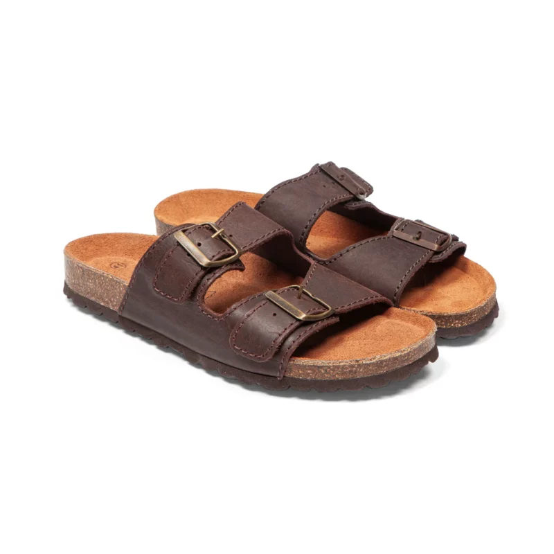 Mules à double brides vue de 3-4 avant