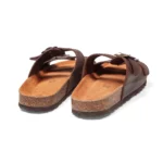 Mules à double brides vue de 3-4 arrière