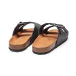 Mules à double brides vue de 3-4 arrière