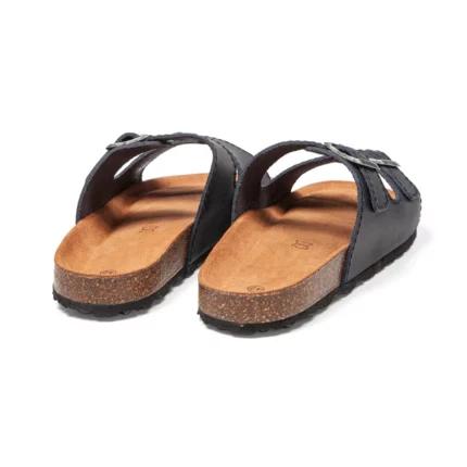 Mules à double brides vue de 3-4 arrière