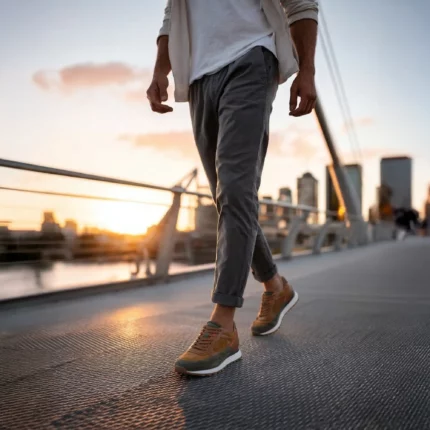 SNEAKERS RIVAX KAKI COGNAC