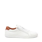 Sneakers homme cuir blanc vue de profil