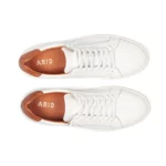 Sneakers homme cuir blanc vue de dessus