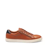 Sneakers homme cuir cognac vue de profil