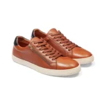 Sneakers homme cuir cognac vue de 3-4 avant