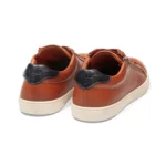 Sneakers homme cuir cognac vue de 3-4 arrière