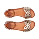 Sandales en cuir pour femme vue de dessus