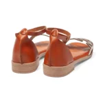 Sandales en cuir pour femme vue de 3-4 arrière