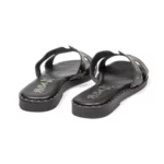 Nu-pieds à larges lanières cuir vue de 3-4 arrière