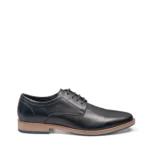 Derbies en cuir marine pour homme vue de profil
