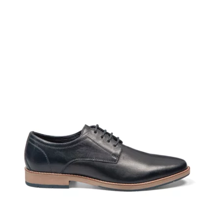 Derbies en cuir marine pour homme vue de profil