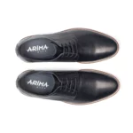 Derbies en cuir marine pour homme vue de dessus