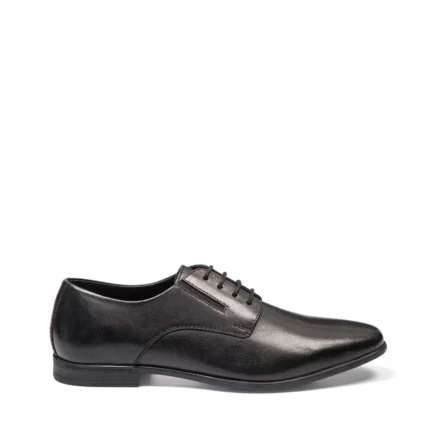 Derbies en cuir noir pour homme vue de profil