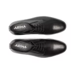 Derbies en cuir noir pour homme vue de dessus