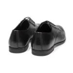 Derbies en cuir noir pour homme vue de 3-4 arrière